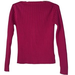 JONES NEW YORK SPORT SWEATER VINTAGE HOT PINK PETITE SIZE P/P